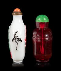 Two Chinese Glass Snuff Bottles