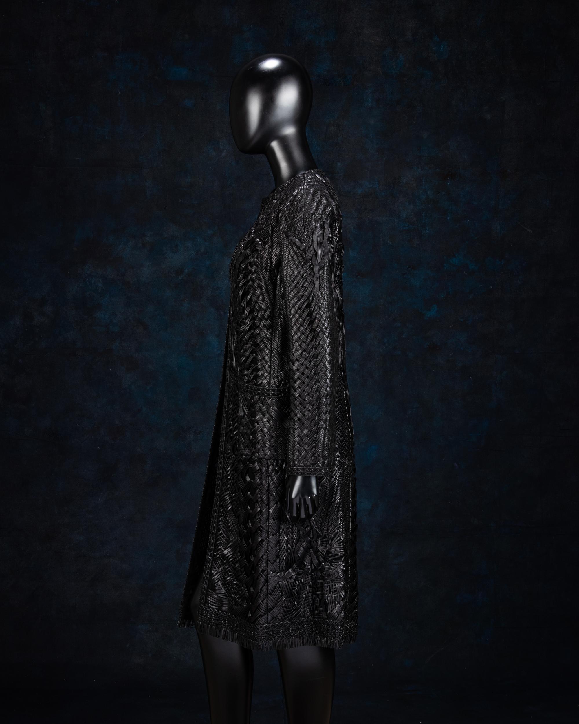 Chado Ralph Rucci Braided and Woven Leather Jacket