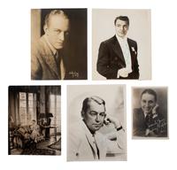 [HOLLYWOOD]. A collection of over 120 photographs and correspondence, most autographed by leading men from the 1920s-1970s, including: