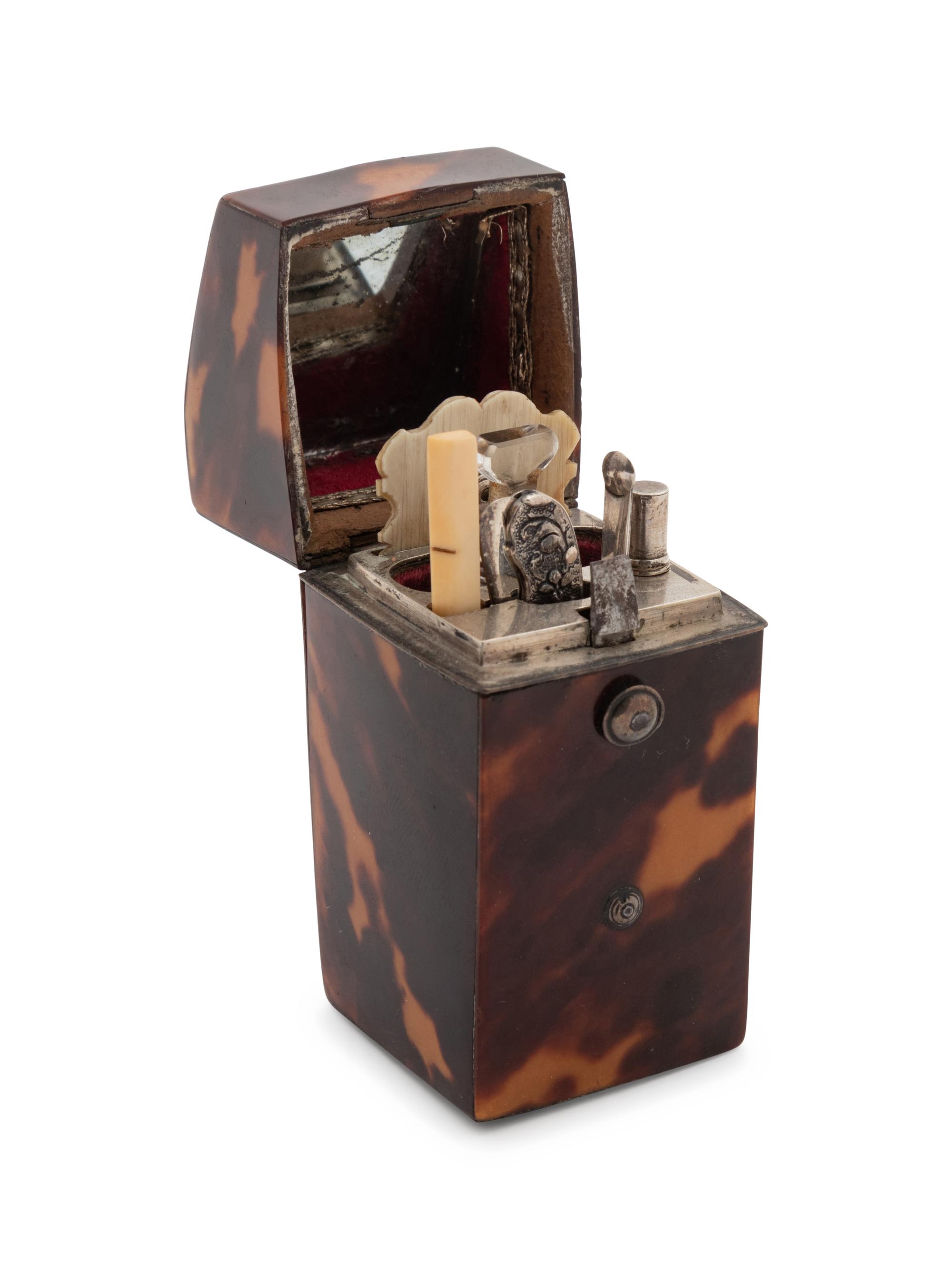 Three English Tortoise Shell Veneered Étui Cases
