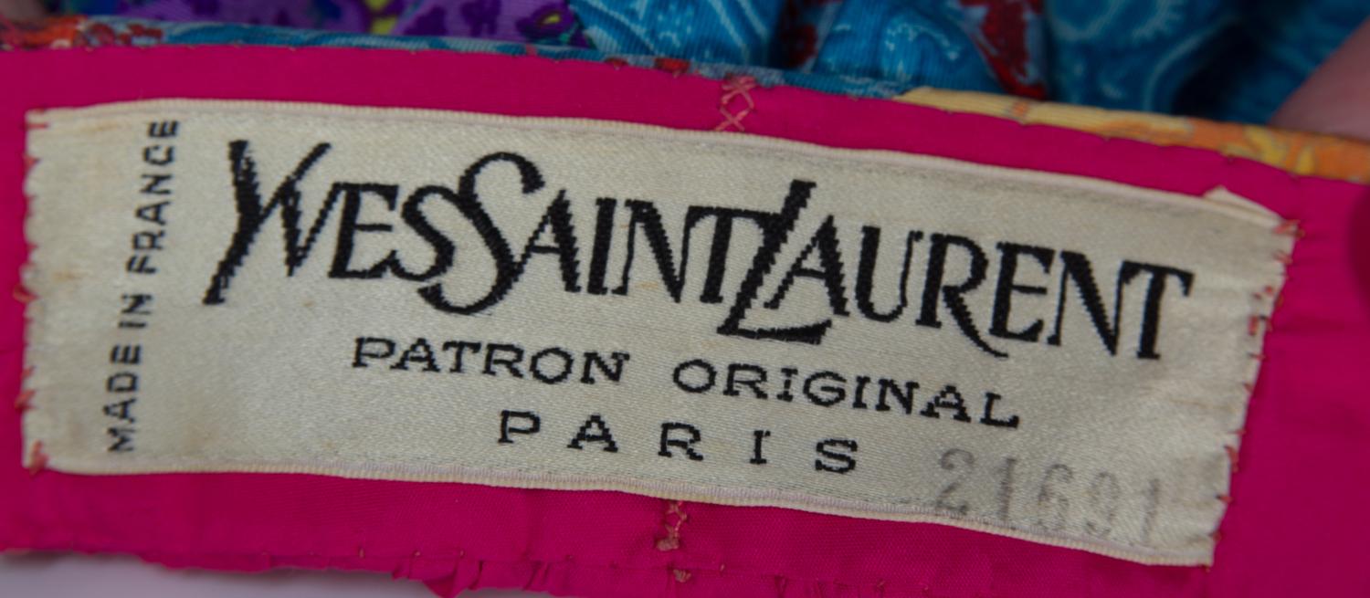 An Yves Saint Laurent Silk Patchwork Evening Skirt, No size.