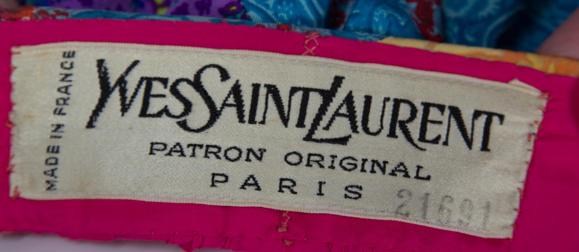 An Yves Saint Laurent Silk Patchwork Evening Skirt, No size.