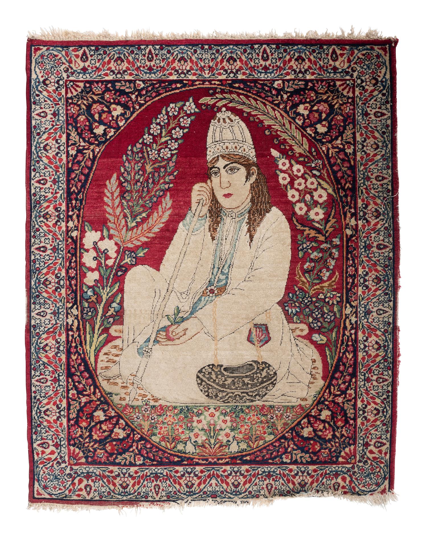 A Tabriz Pictorial Wool Rug