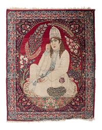 A Tabriz Pictorial Wool Rug