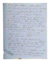 [CIVIL WAR - NAVY]. A group of documents related to artillery, mechanics, and gunboat specifications, including: