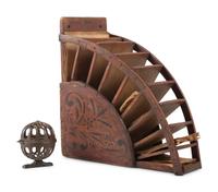 A Stenciled Wood Stratton & Bird Countertop Bag Rack