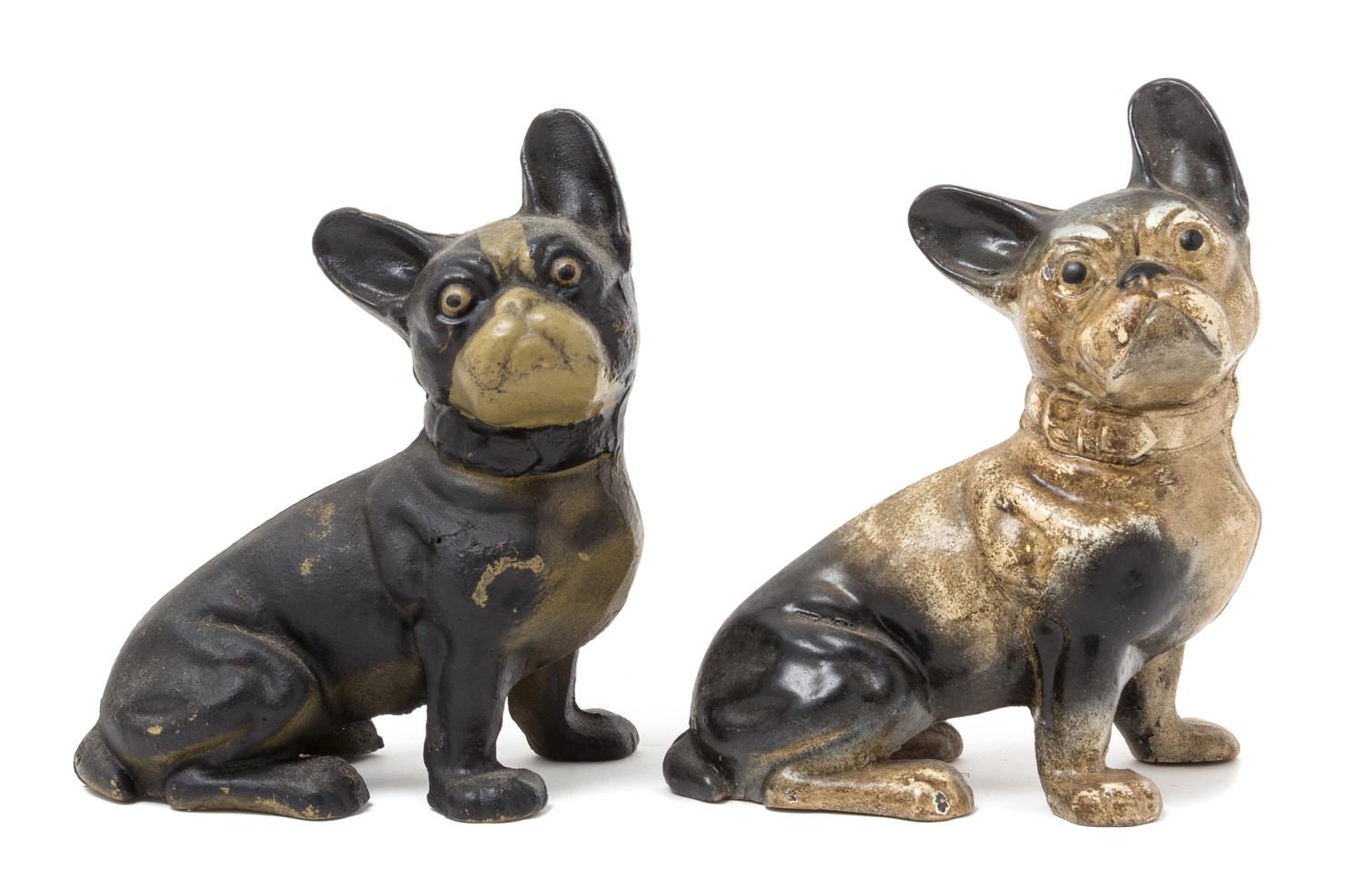 Two Victorian Cast Iron Doorstops Height 7 3/4 inches.