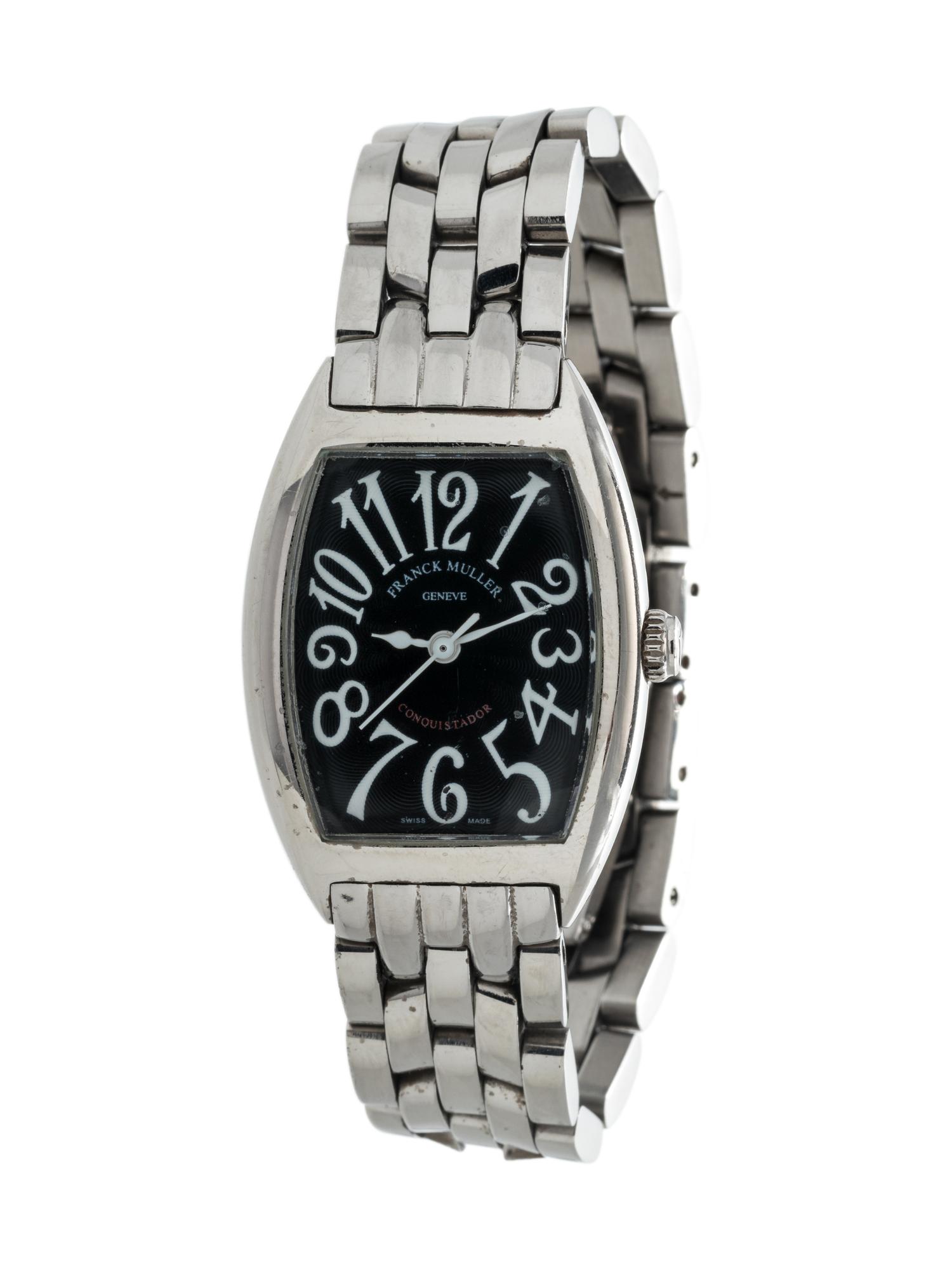FRANCK MULLER, STAINLESS STEEL REF. 8000 SC J 'CINTREE CURVEX' WRISTWATCH