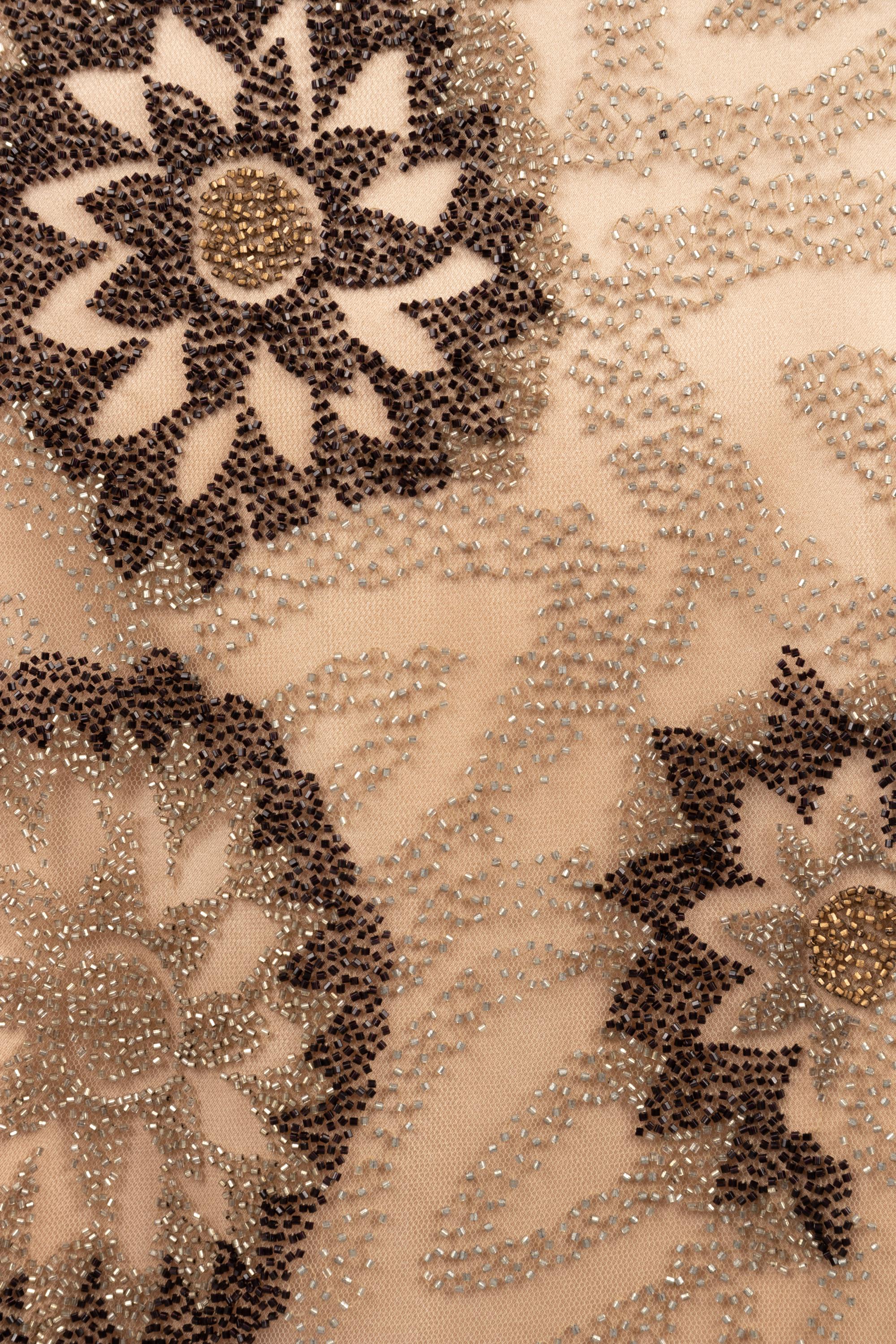 Naeem Khan Beaded Evening Dress