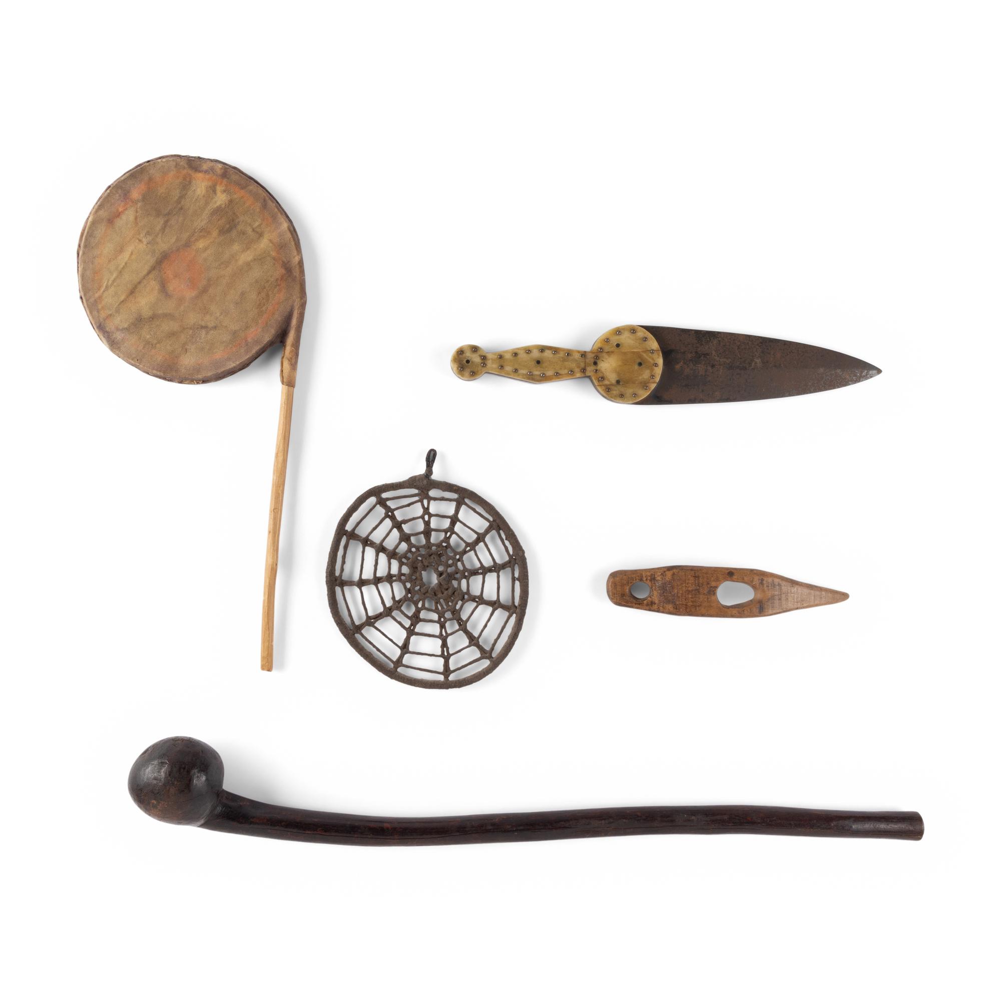 Collection of Assorted Weaponry, Tools, and Dance Items