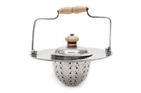 An English Silver Tea Strainer — William Leuchars, London, 1889