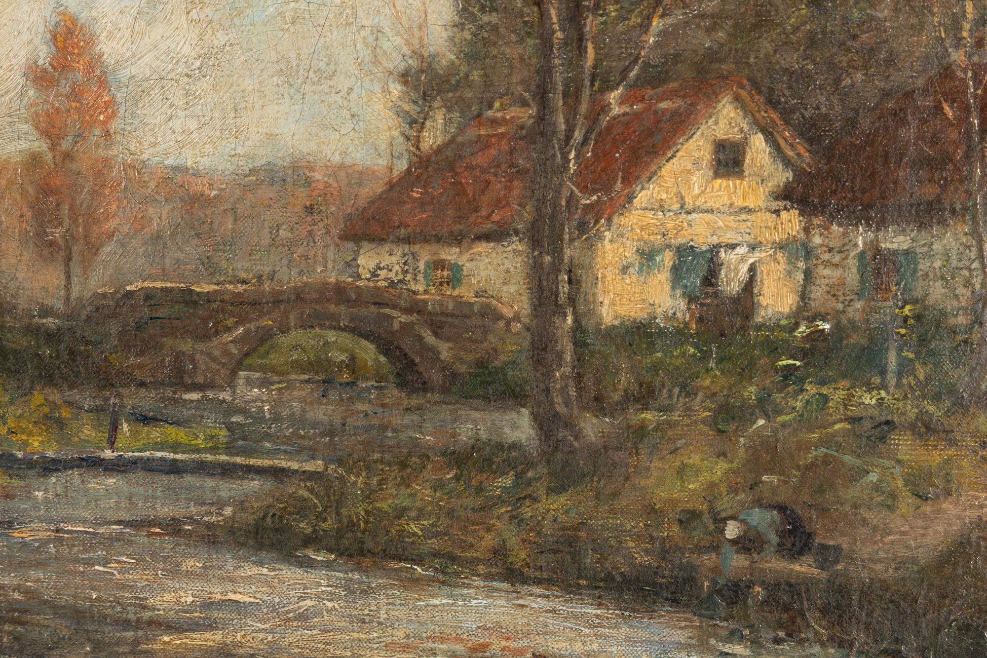 Frits Thaulow (Norwegian, 1847-1906) — Le Long de la Rivière, Normandie