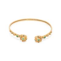 LALAOUNIS, YELLOW GOLD, EMERALD, AND SAPPHIRE TORQUE NECKLACE