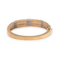 YELLOW GOLD AND DIAMOND BANGLE BRACELET