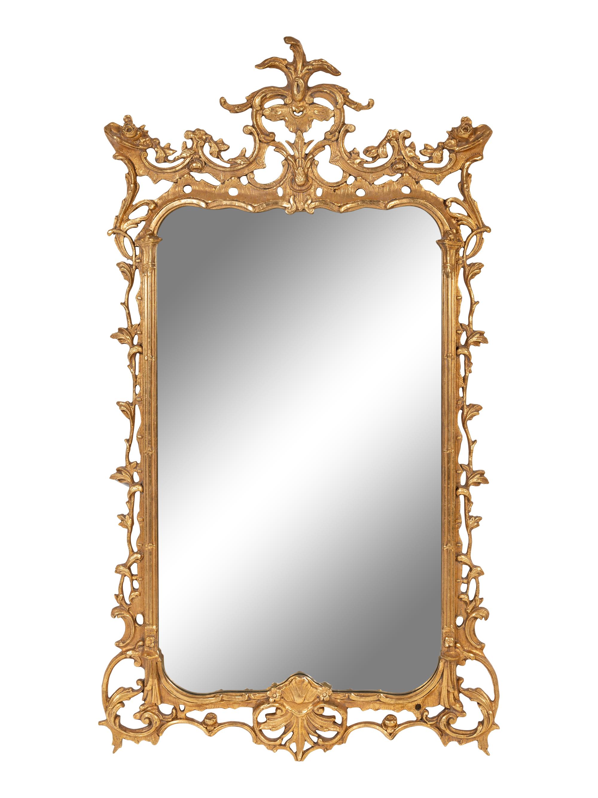 A Pair of George II Style Giltwood Mirrors