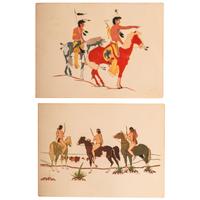 [VISIUAL ARTS IN OHIO AND SOUTHWEST]. A group of 8 items related to visual arts, highlighted by exhibition catalogs and Native American prints, comprising: