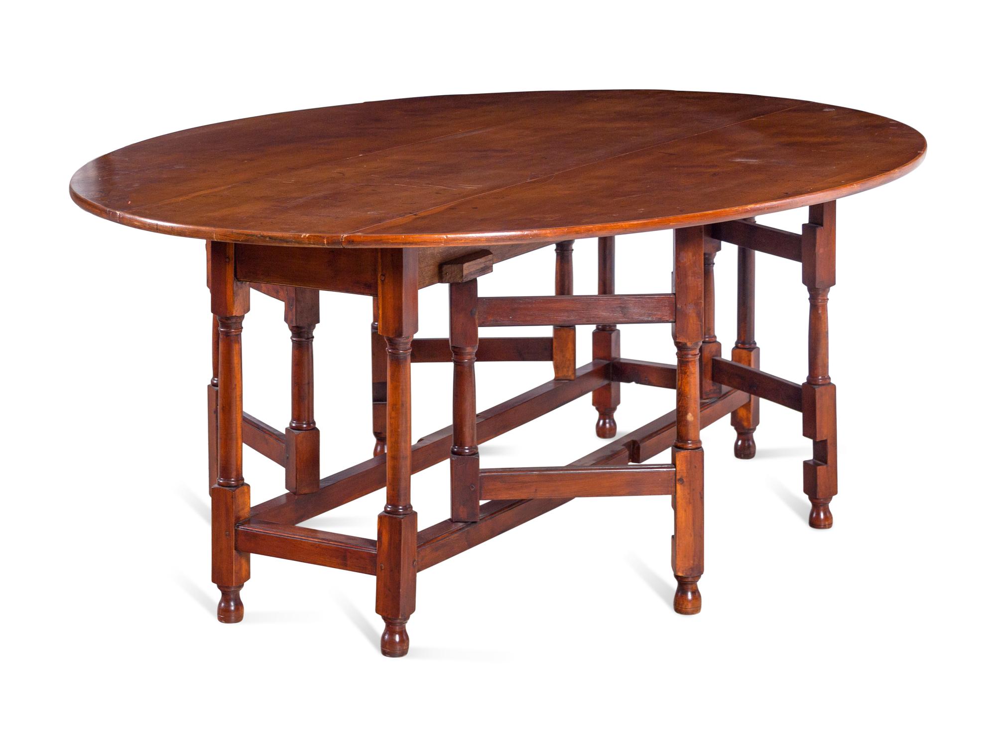 A William and Mary Style Drop-Leaf Gate-Leg Table