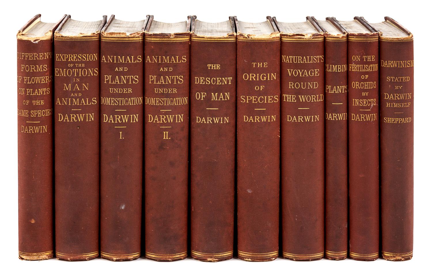 DARWIN, Charles (1809-1882). A group of American editions of Darwin’s major works, comprising: