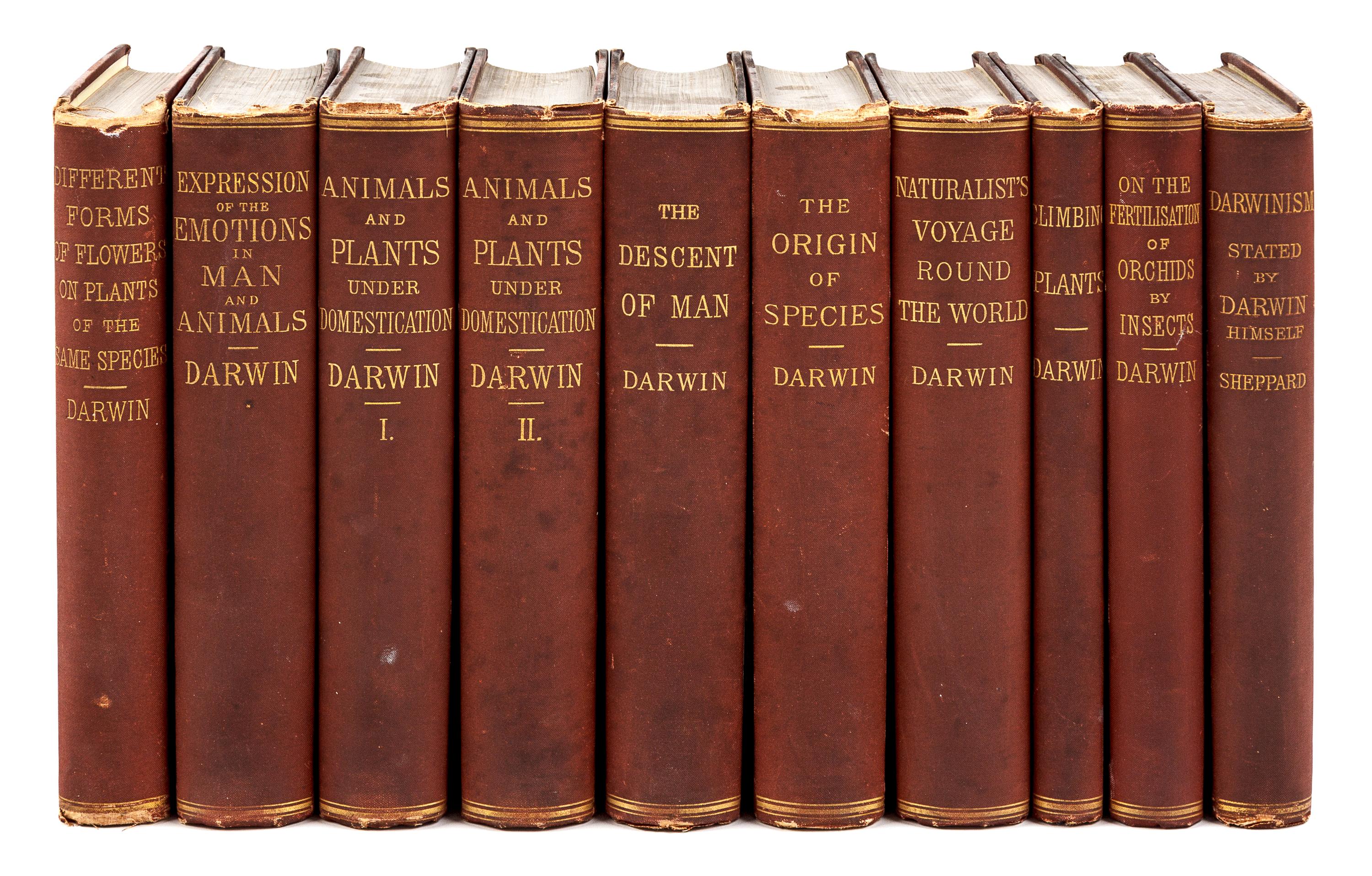 DARWIN, Charles (1809-1882). A group of American editions of Darwin’s major works, comprising: