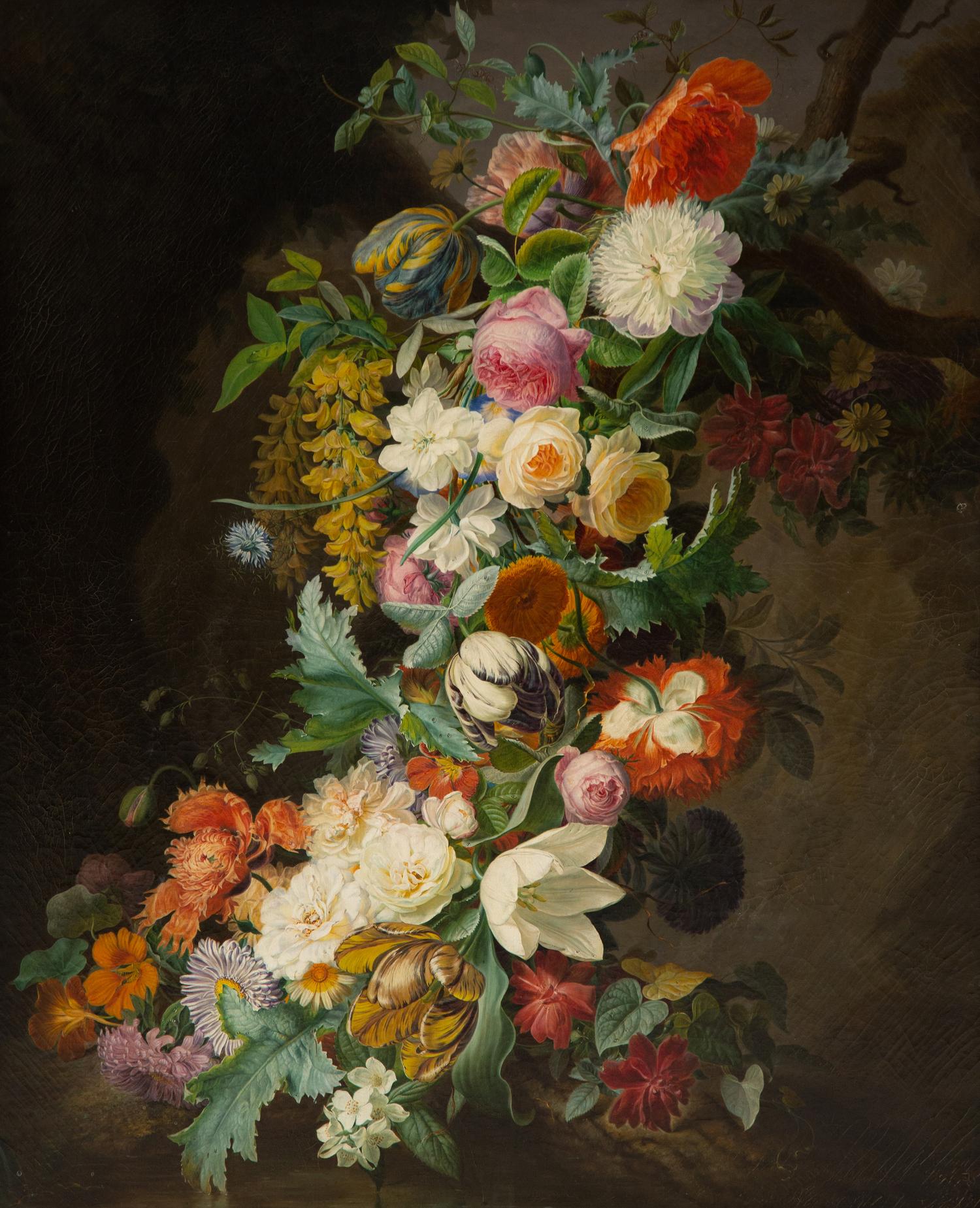 Still Life with Roses, Tulips, Peonies and other Flowers