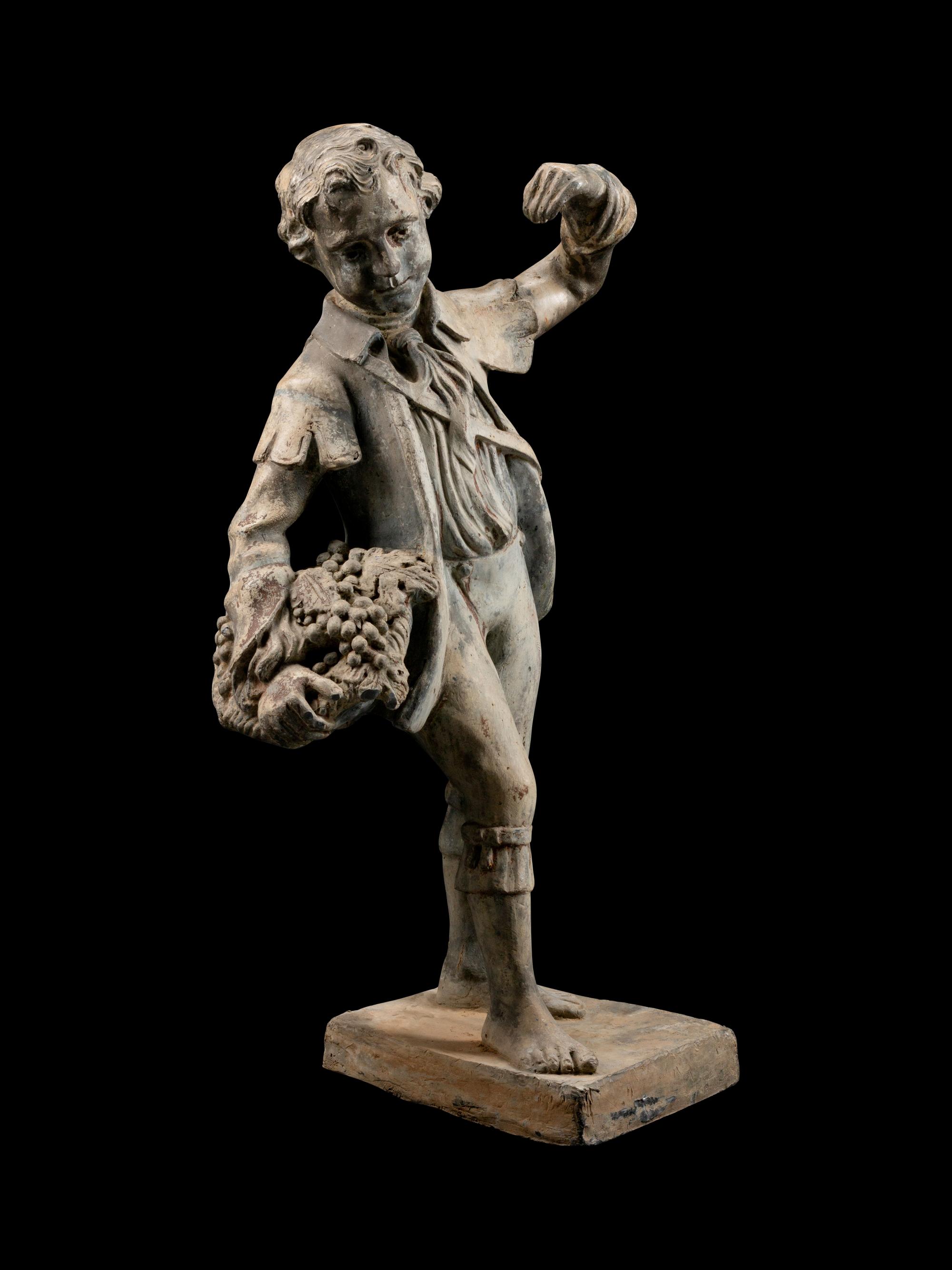 A French Lead Garden Figure of a Boy — 19TH CENTURY