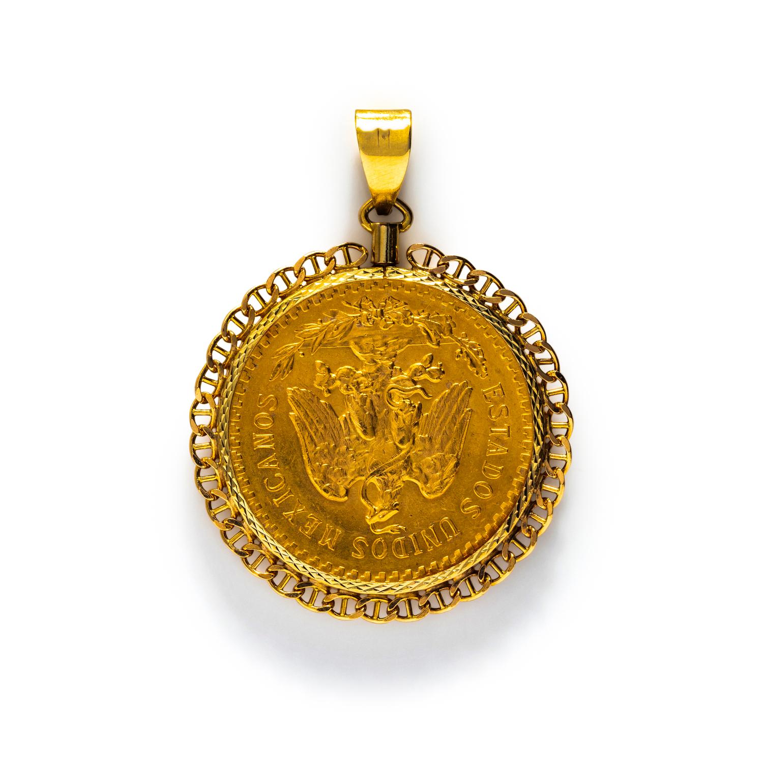 YELLOW GOLD COIN PENDANT
