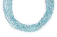 AQUAMARINE MULTISTRAND BEAD NECKLACE