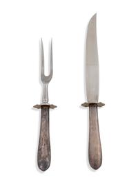 A Cartier Cased Silver Carving Fork and Knife — 20TH CENTURY