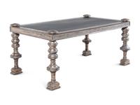A Contemporary Silvered Wood Low Table