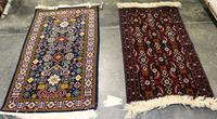 Four Wool Rugs Dimensions of largest 4 feet 6 inches x 2 feet 4 inches.