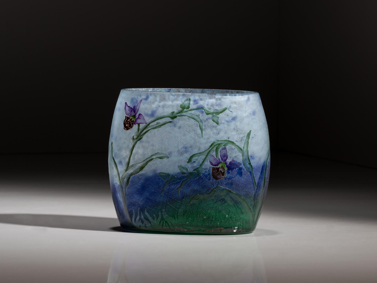 Wild Orchid and Spiderweb Vase