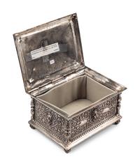 Two Neoclassical Style Silver-Plate Table Caskets