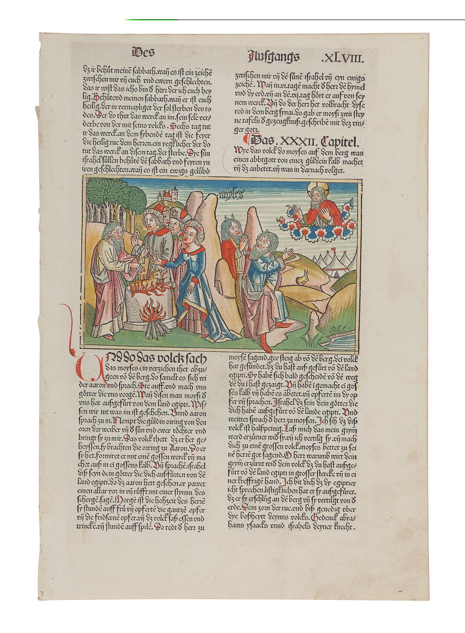 [BOOK ILLUSTRATION -- WOODCUT]. -- [BIBLE, in German. Nuremberg: Anton Koberger, 17 February 1483.]