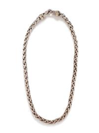 A Sterling Silver and 14 Karat Yellow Gold Necklace, David Yurman,