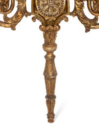 An Italian Carved Giltwood Faux Marble-Top Console Table