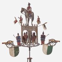 A painted iron and sheet metal whirligig Probably French, 19th century