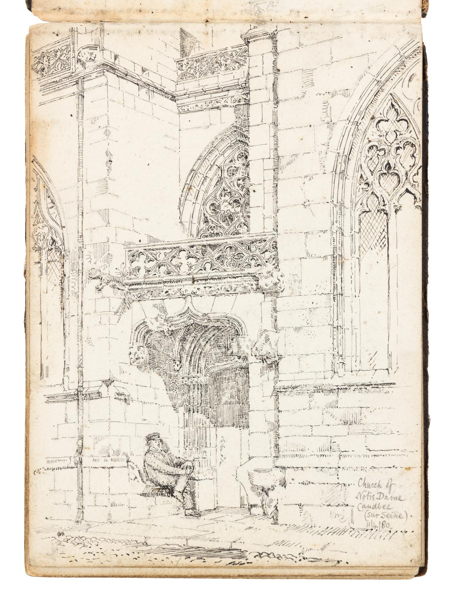 [ARCHITECTURE] -- SLATER, J. Atwood (fl 1883-1906). 2 sketchbooks, ca 1878-1880.