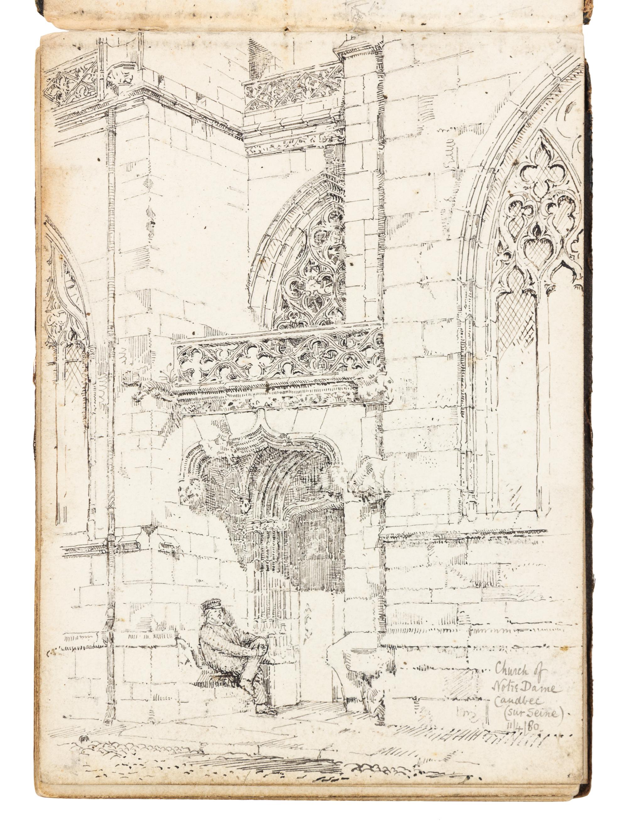 [ARCHITECTURE] -- SLATER, J. Atwood (fl 1883-1906). 2 sketchbooks, ca 1878-1880.