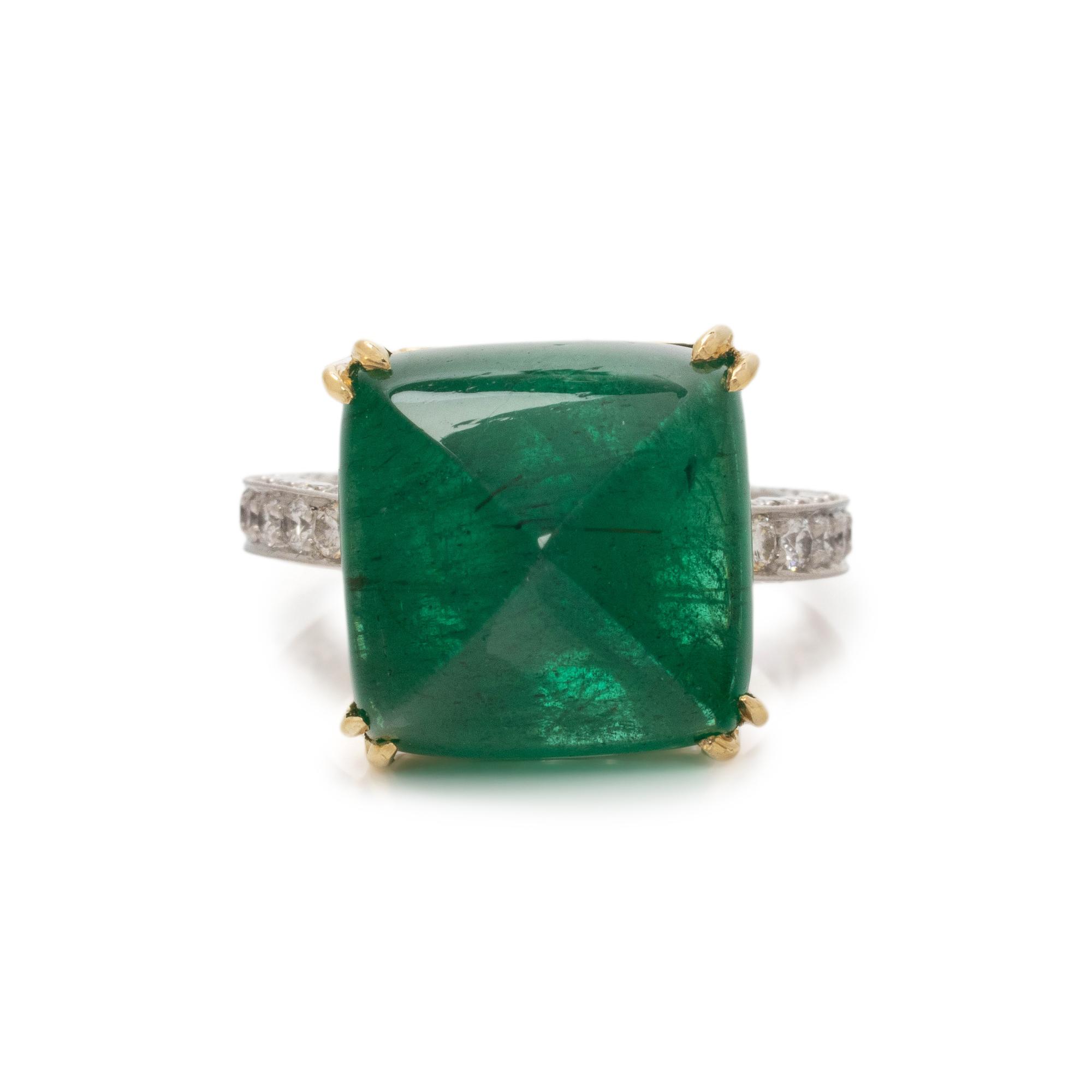 EMERALD AND DIAMOND RING