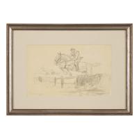 Alfred James Munnings (British, 1879–1959) — A Pair of Equestrian Drawings