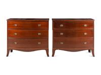A Pair of English Mahogany Chests of Drawers