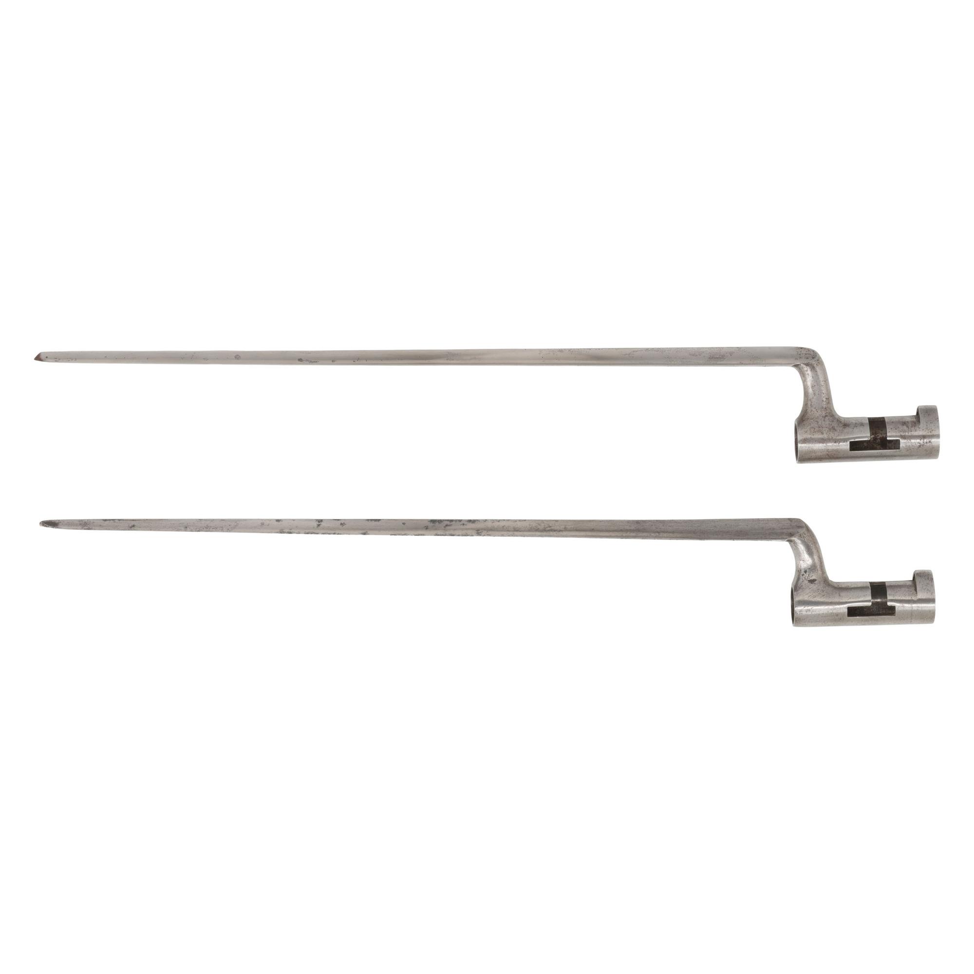 Two US Model 1819 Hall Rifle Socket Bayonets
