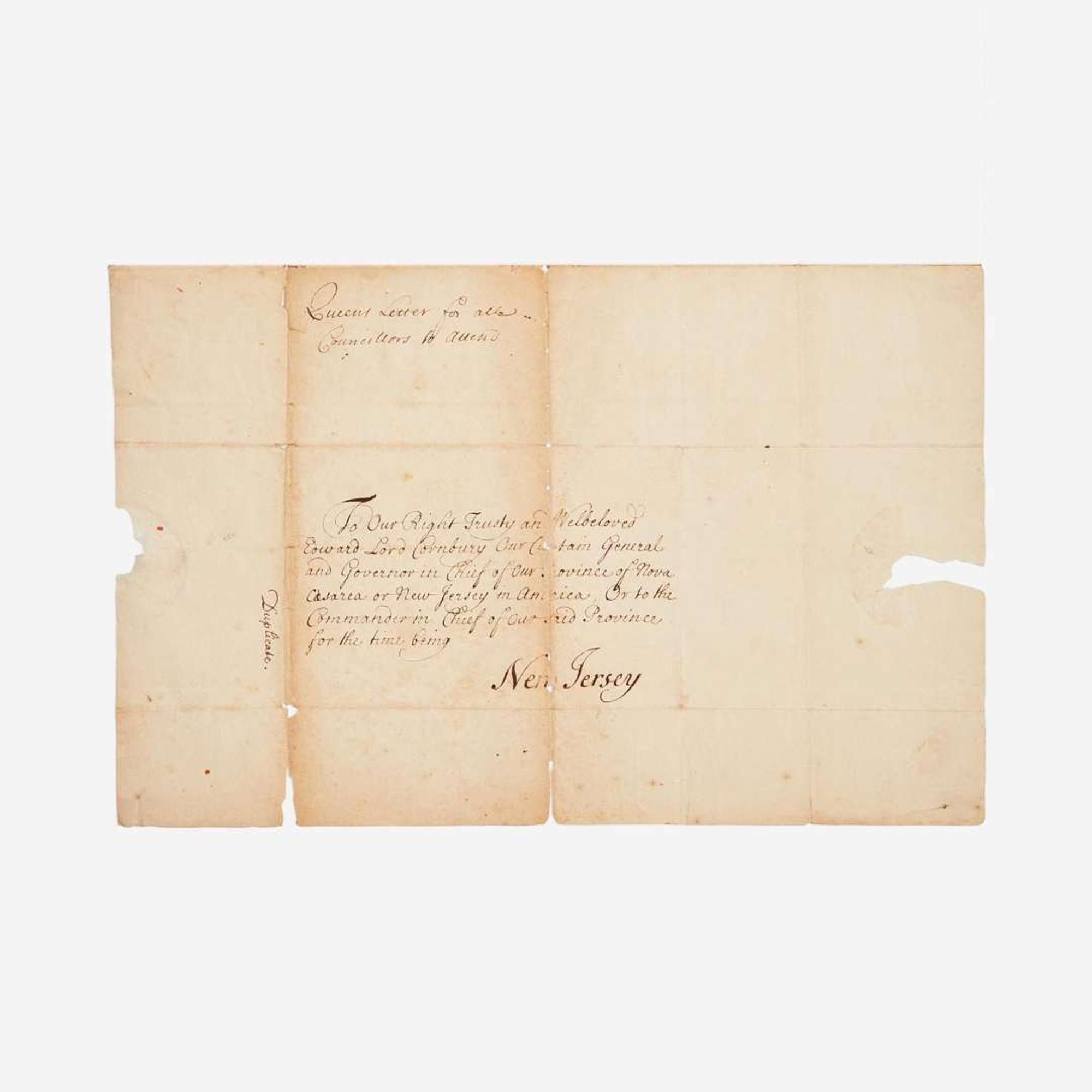 [Autographs & Manuscripts] Anne, Queen, of Great Britain Manuscript Document, signed