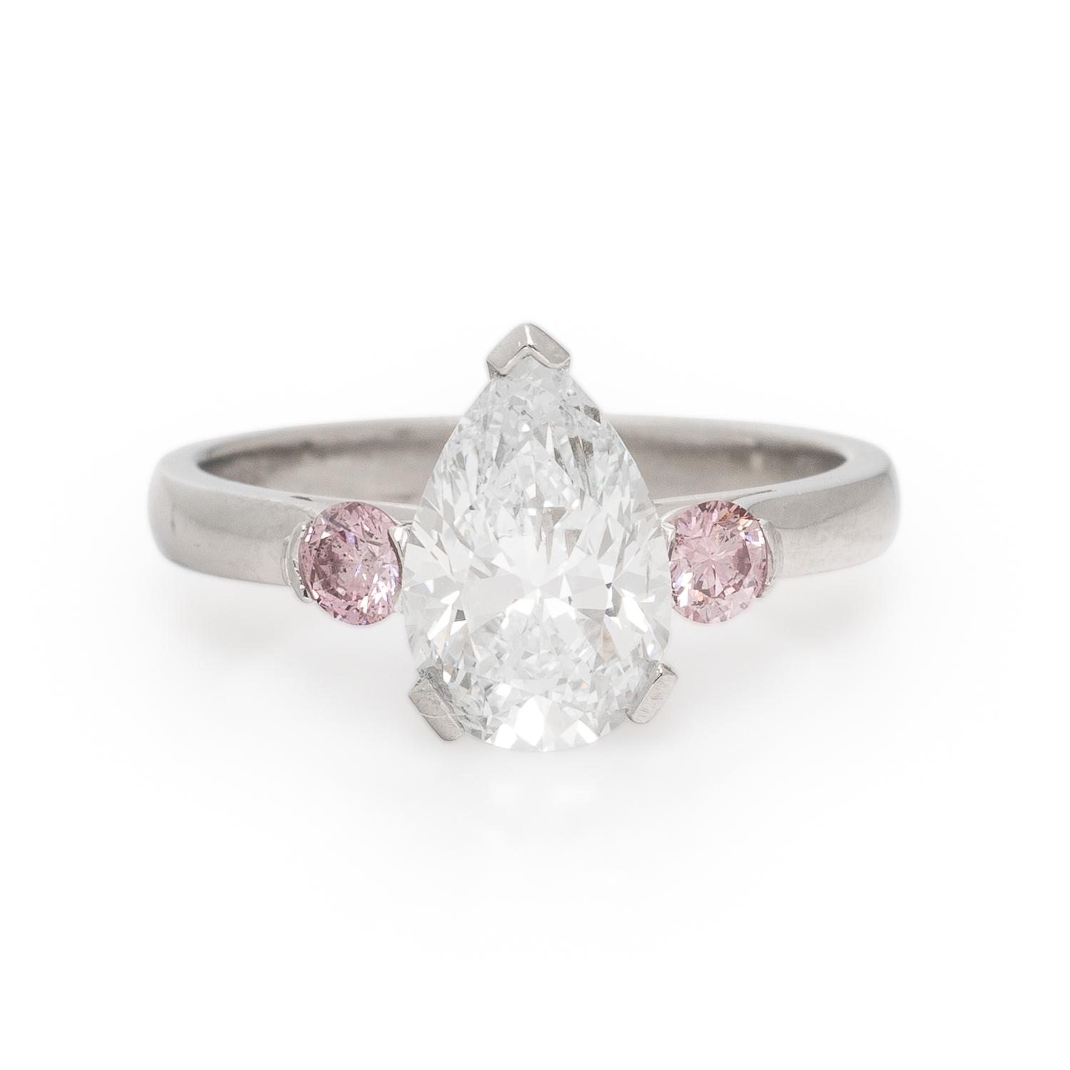 Bunda, Diamond, Pink Diamond, and Platinum Ring