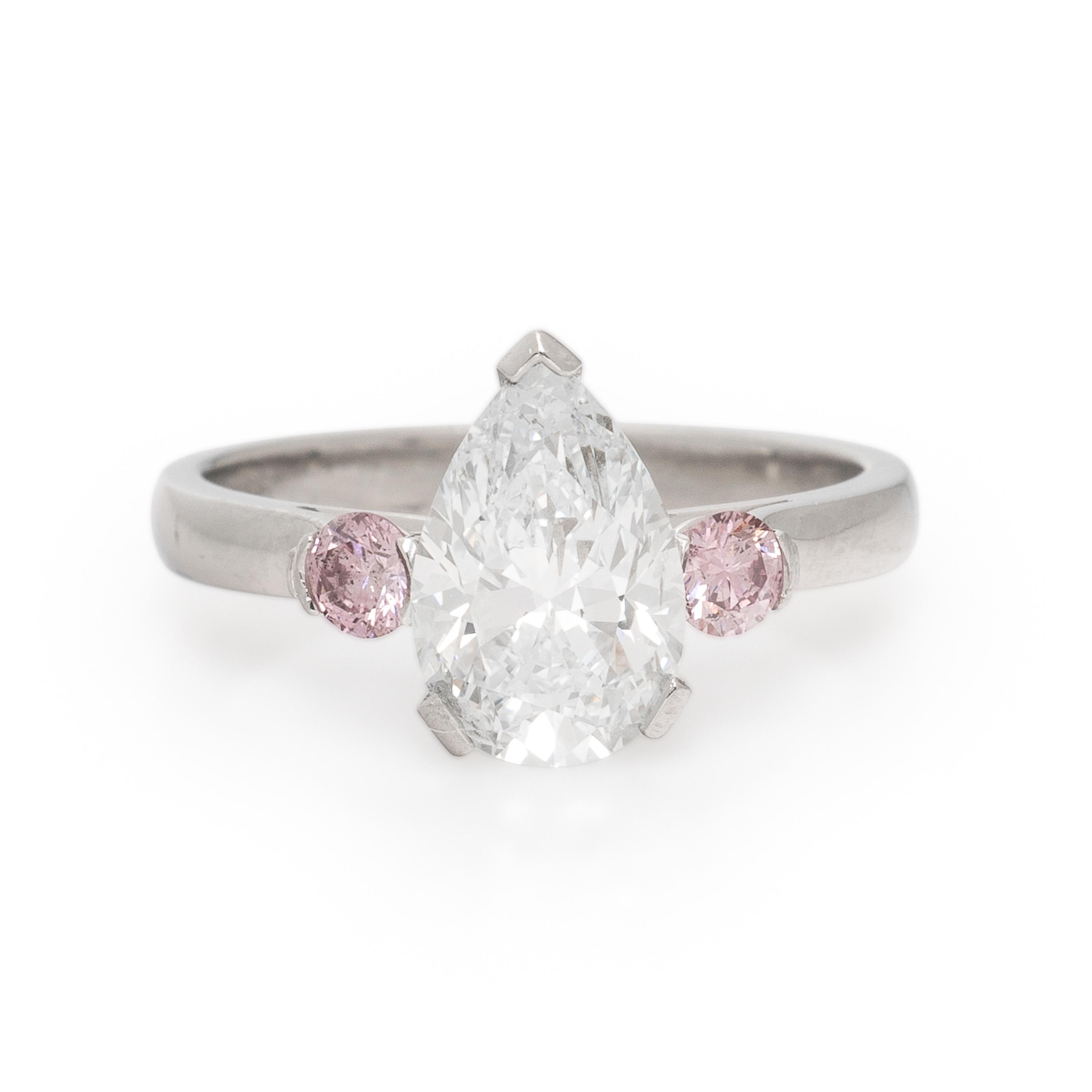 Bunda, Diamond, Pink Diamond, and Platinum Ring
