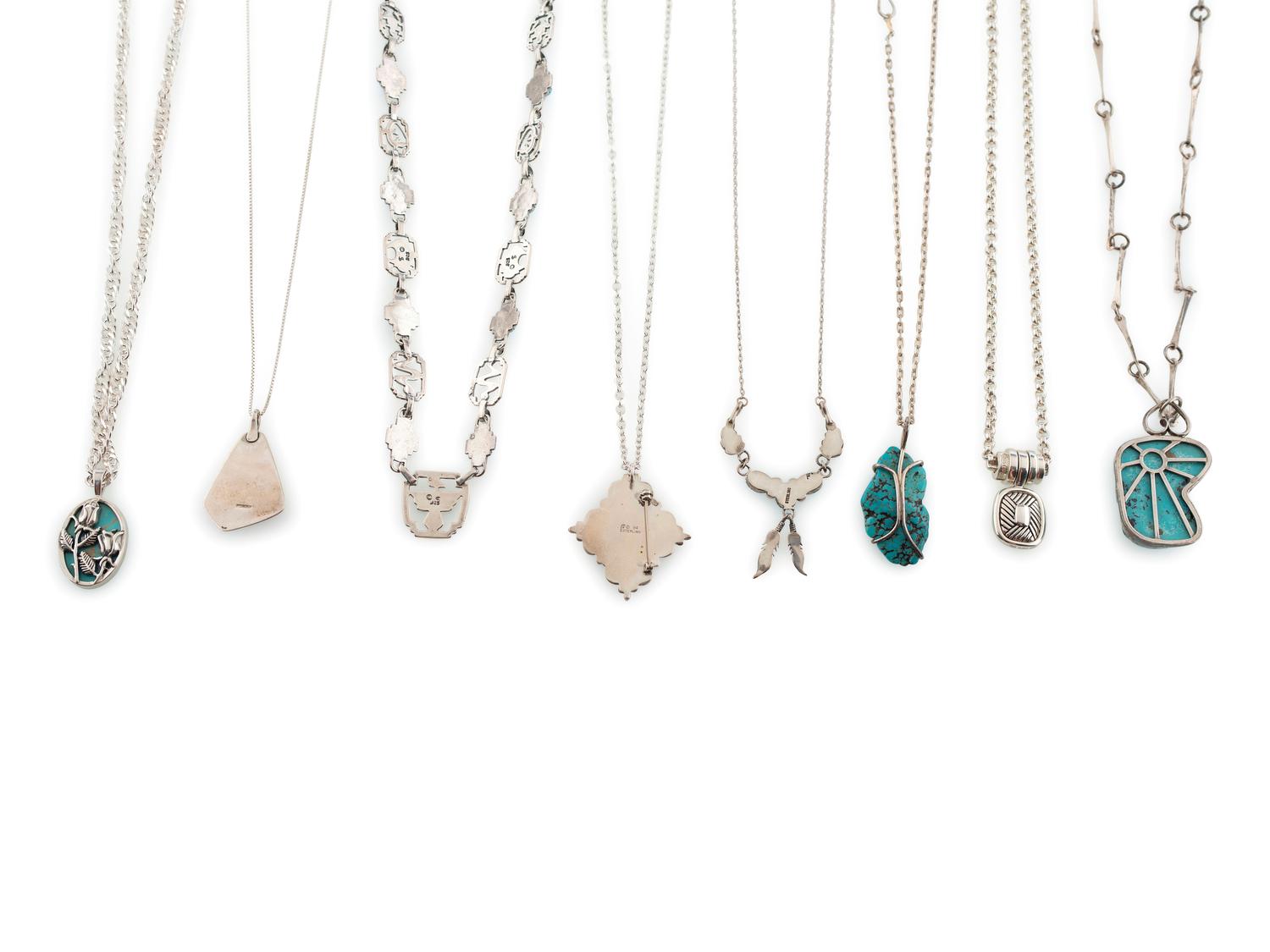 Southwestern-style Silver and Turquoise Neclaces