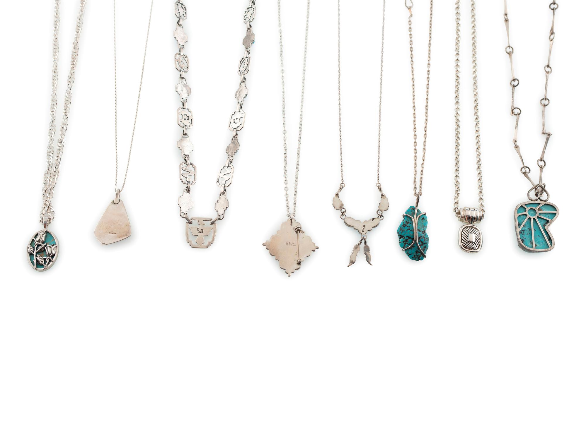 Southwestern-style Silver and Turquoise Neclaces