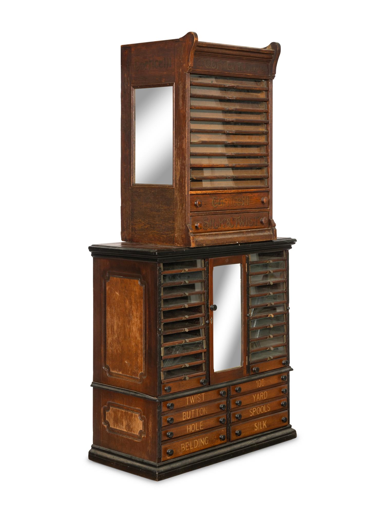 Two Victorian Spool Cabinets