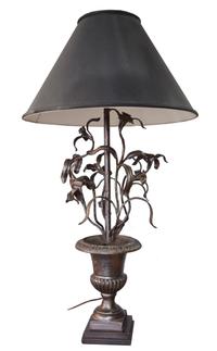 A Cast Iron Table Lamp by Jose Thenee 24" W x 24" D x 44" H — Argentina, Circa 1930