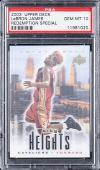 A 2003 Upper Deck LeBron James Redemption Special Rookie Basketball Card (PSA 10 GEM MINT)